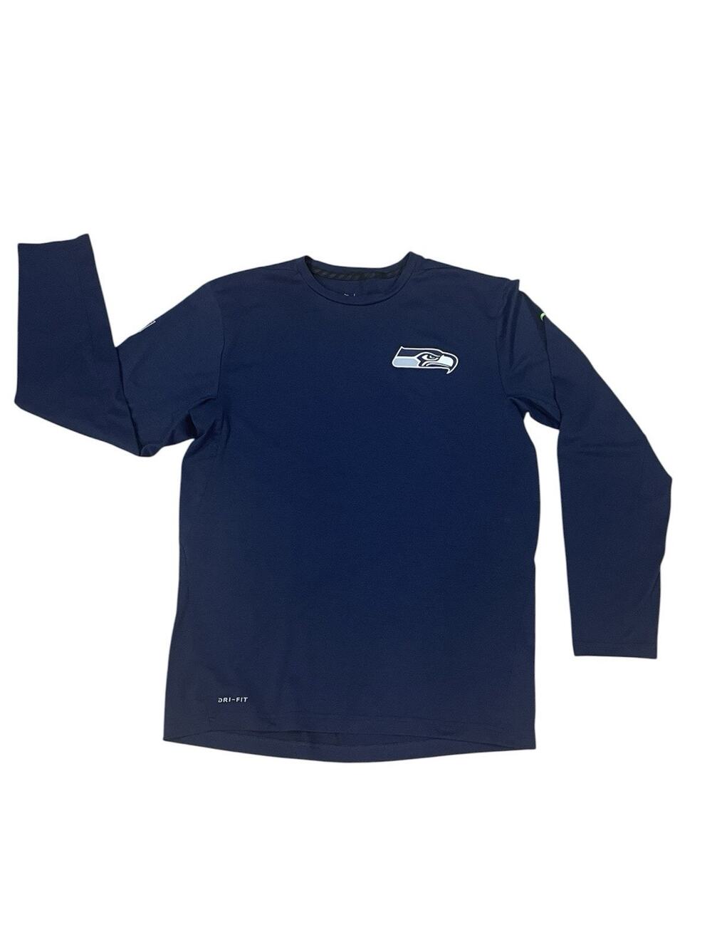 Seattle Seahawks Nike Dri-Fit Long Sleeve Men’s Size Medium Onfield Apparel -EUC